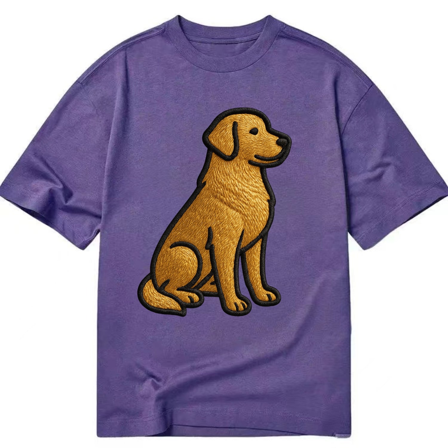 Golden Retriever - Contemporary geometri - Classic T-shirt - Purple