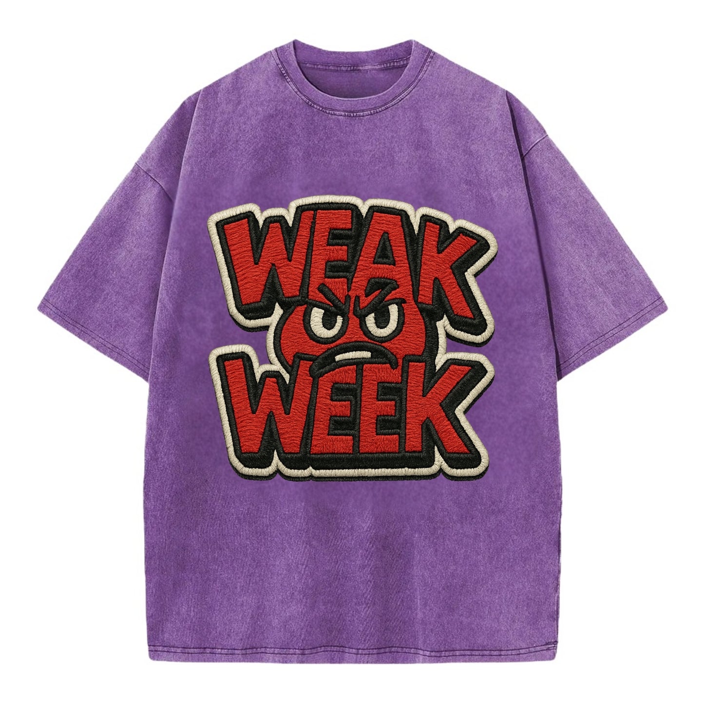 WEAK;WEEK WARRIOR Monday Blue Cap - Vintage T-shirt - Purple