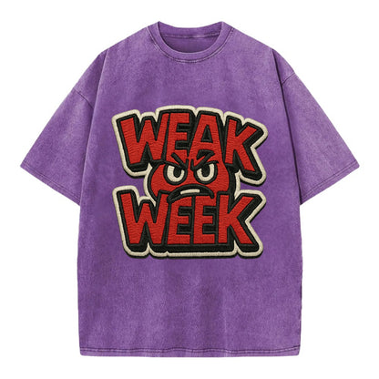 WEAK;WEEK WARRIOR Monday Blue Cap - Vintage T-shirt - Purple