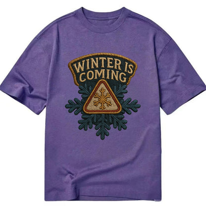 Winter Is Coming  - Classic T-shirt - Purple