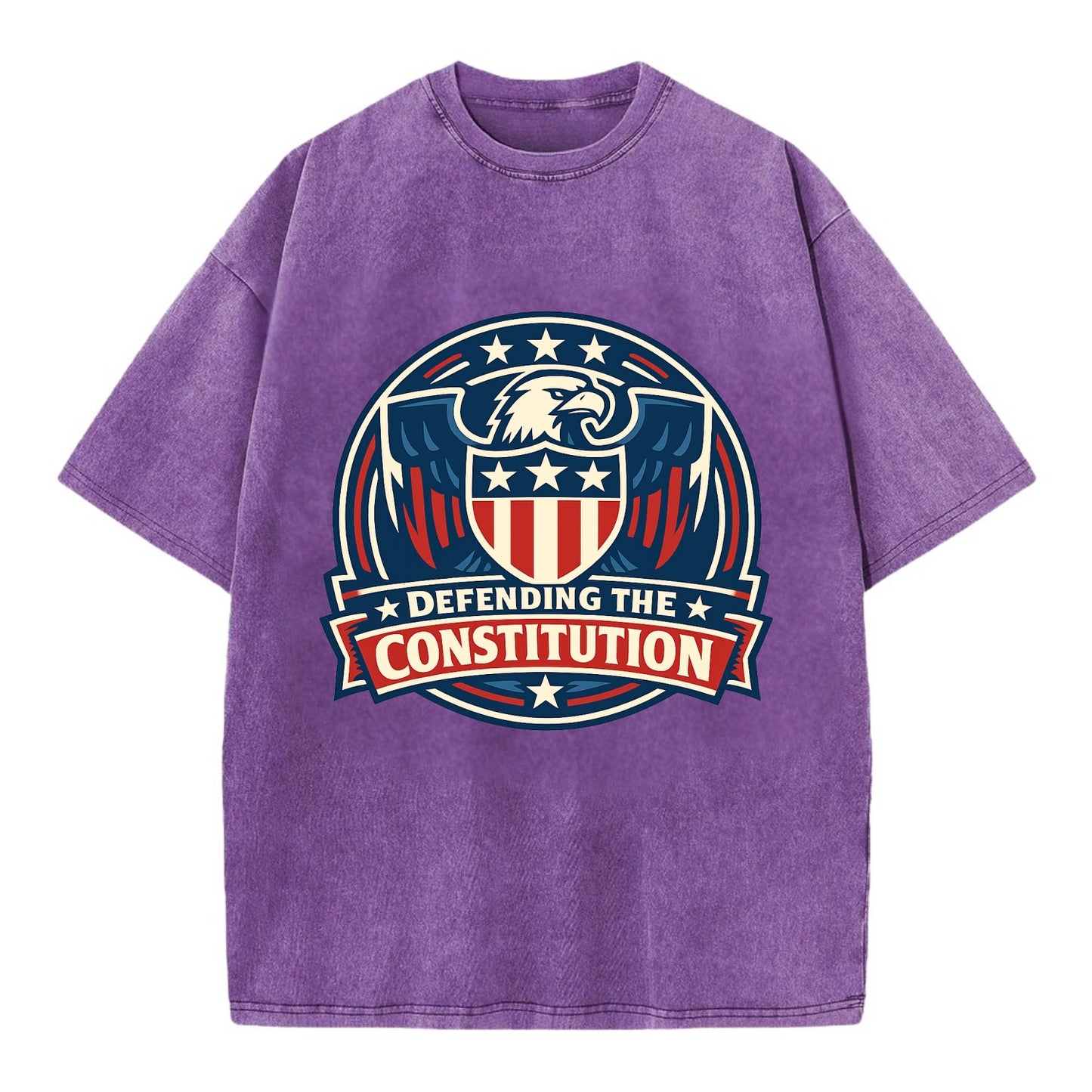 Defend Constitution - Vintage T-shirt - Purple