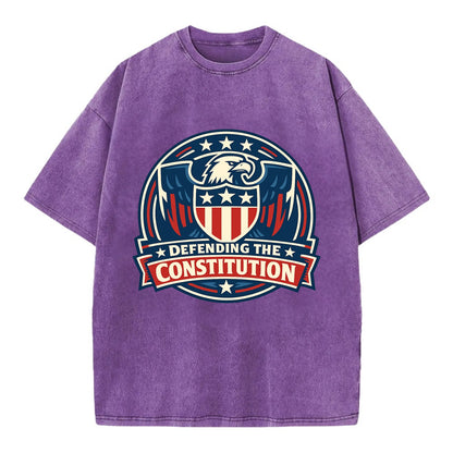 Defend Constitution - Vintage T-shirt - Purple