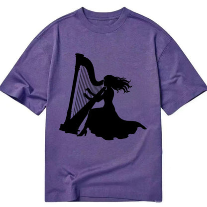 Harpist playing ethereal melody - Classic T-shirt - Purple
