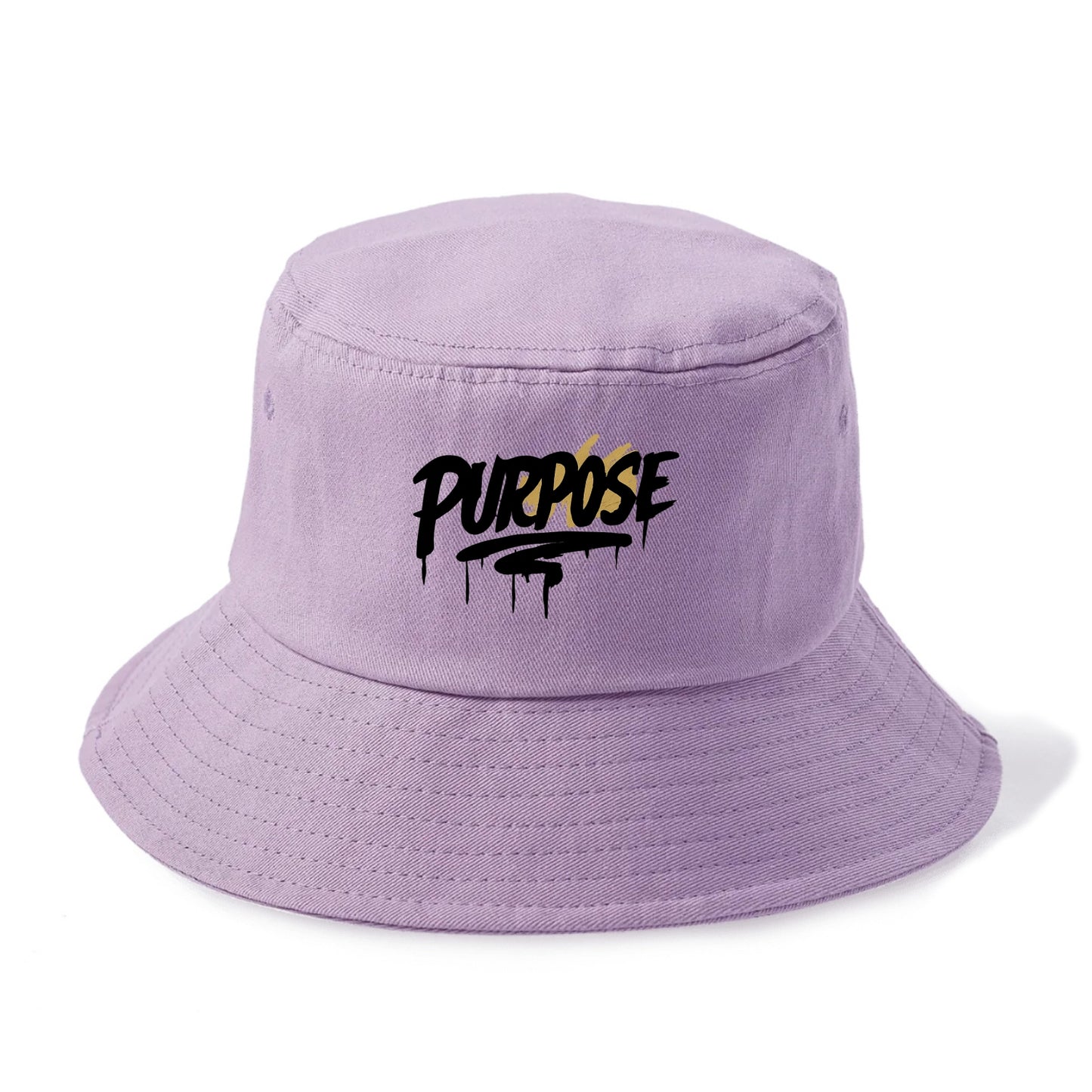 Bold typography design - "PURPOSE" - reason for being - Bucket Hat - Purple