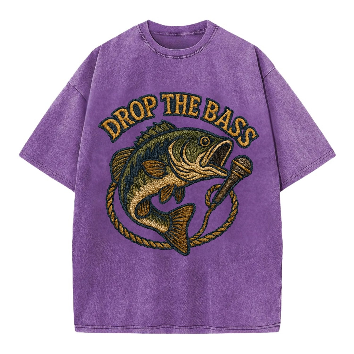 Drop The Bass  - Vintage T-shirt - Purple