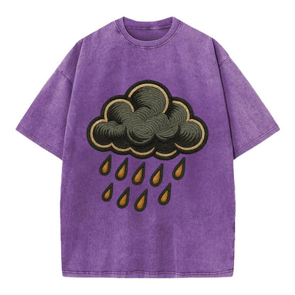 Rain Cloud  - Vintage T-shirt - Purple