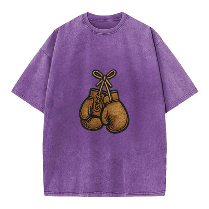 Boxing Gloves  - Vintage T-shirt - Purple
