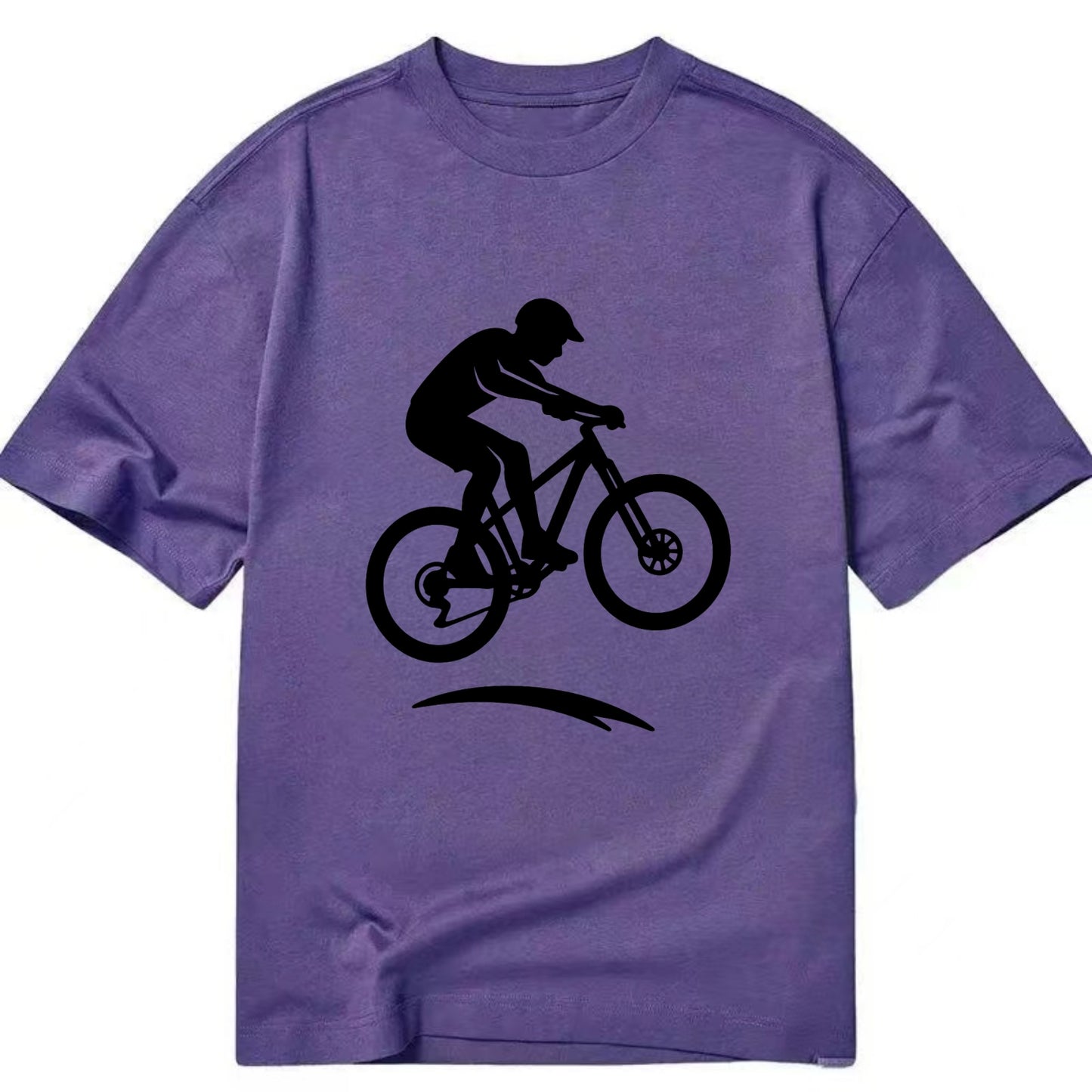 Mountain biker catching air - Classic T-shirt - Purple