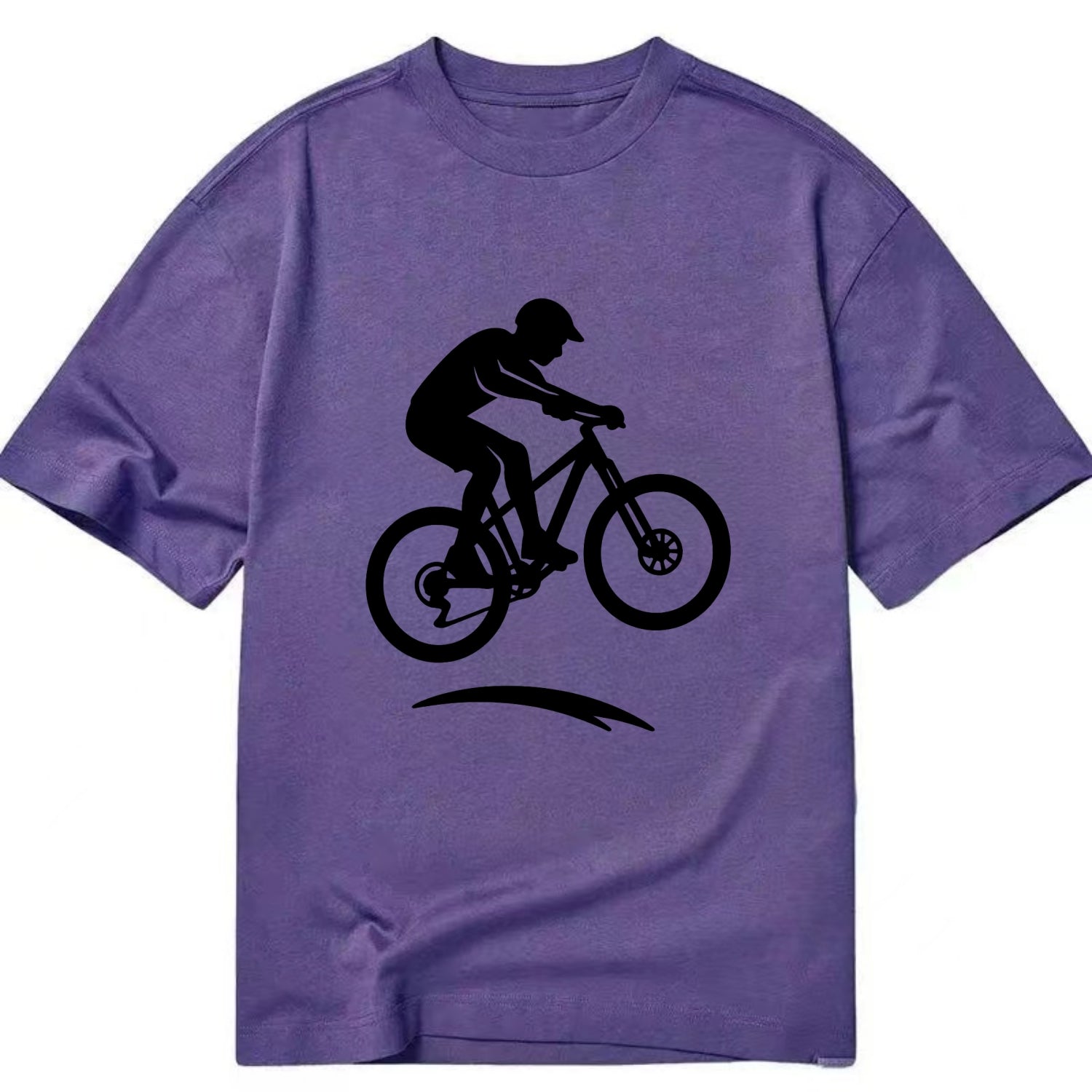 Mountain biker catching air - Classic T-shirt - Purple