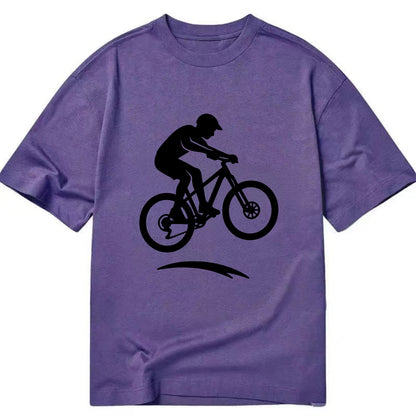 Mountain biker catching air - Classic T-shirt - Purple