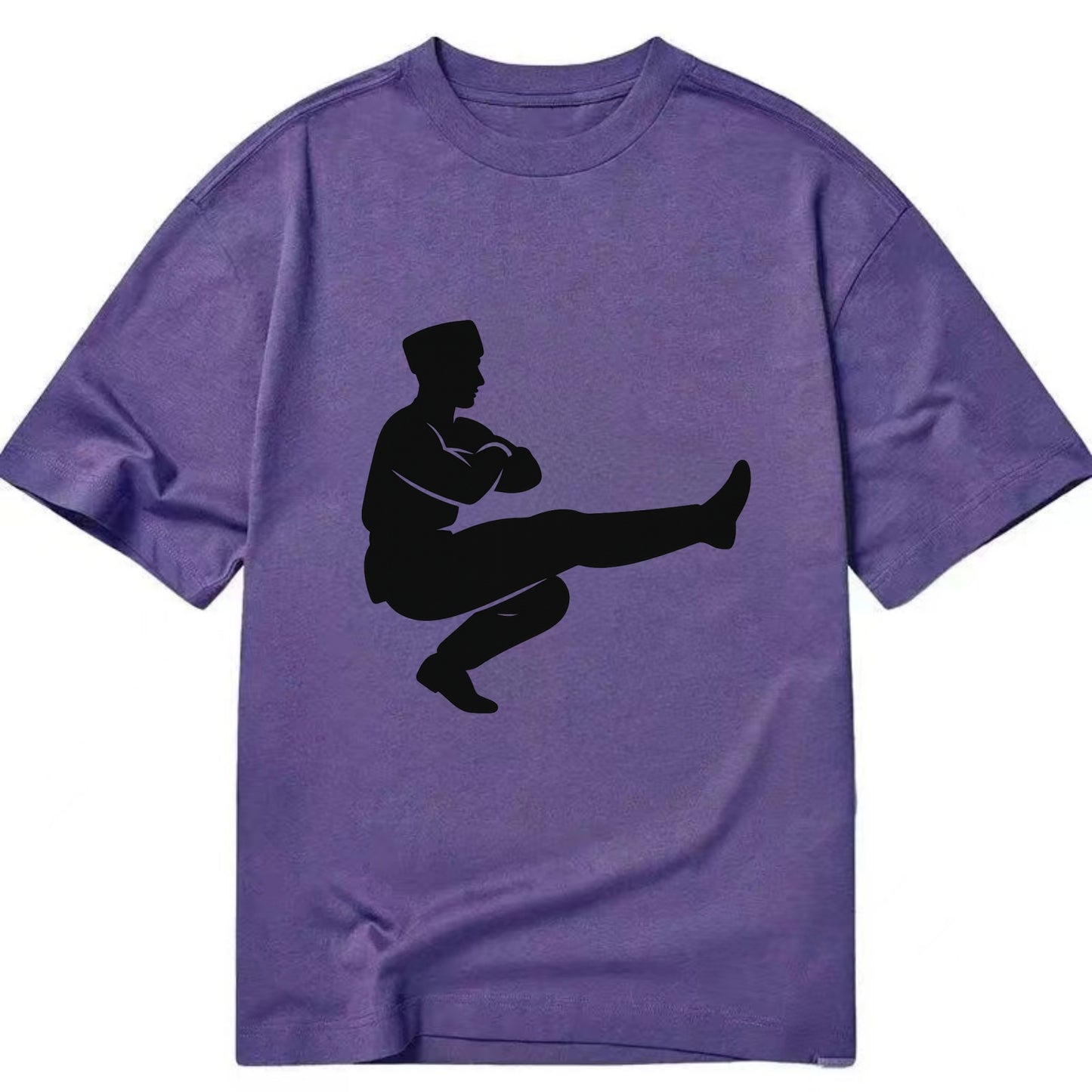 Russian Cossack dancer squat kick - Classic T-shirt - Purple