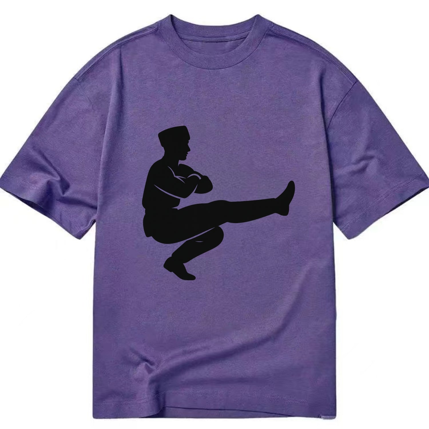 Russian Cossack dancer squat kick - Classic T-shirt - Purple