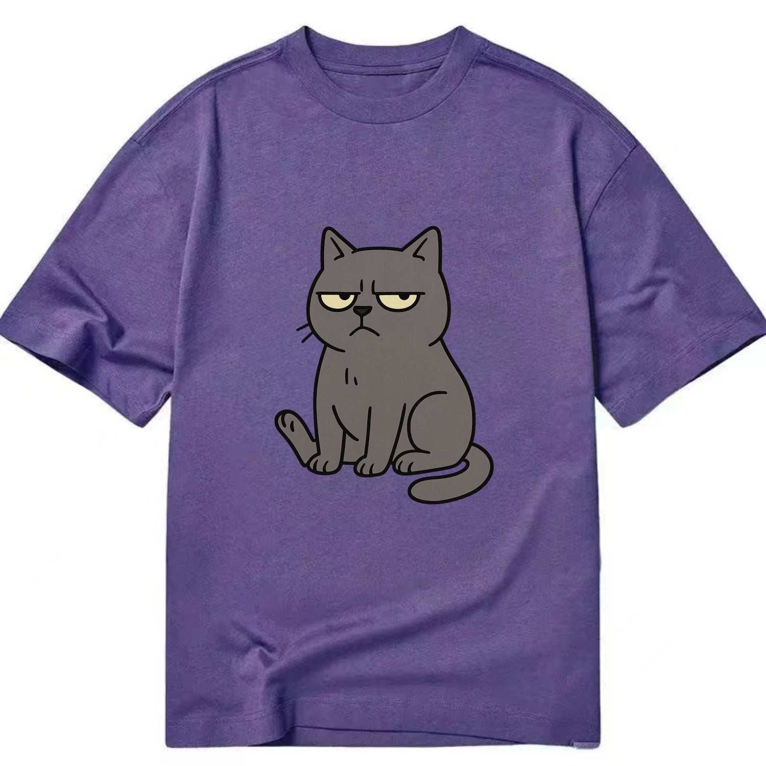 The Cat Judging Silently - Classic T-shirt - Purple