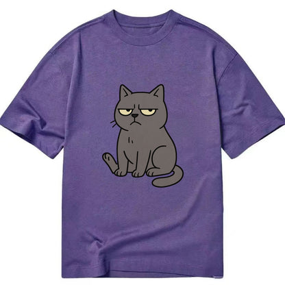 The Cat Judging Silently - Classic T-shirt - Purple