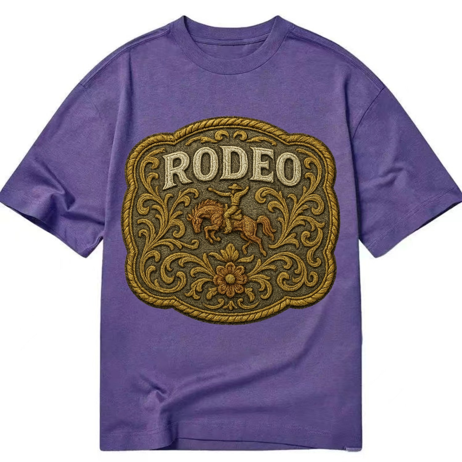 Rodeo Buckle  - Classic T-shirt - Purple