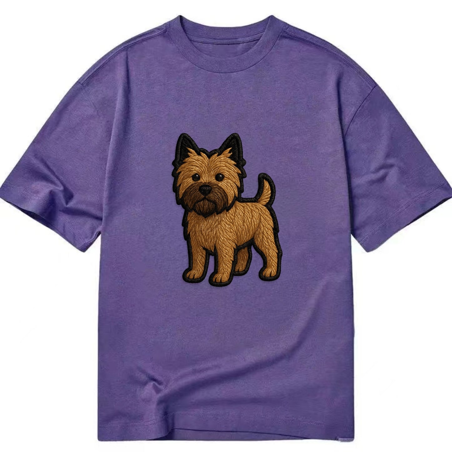 Cairn Terrier - Modern shaggy design wit - Classic T-shirt - Purple