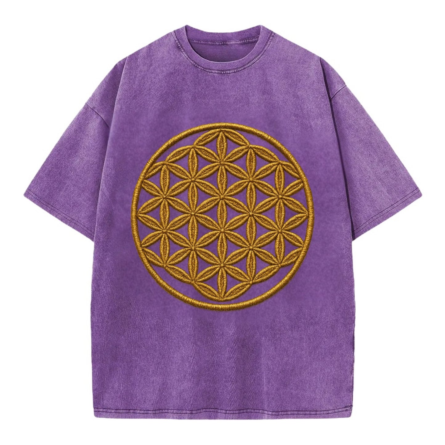 Flower of Life  - Vintage T-shirt - Purple