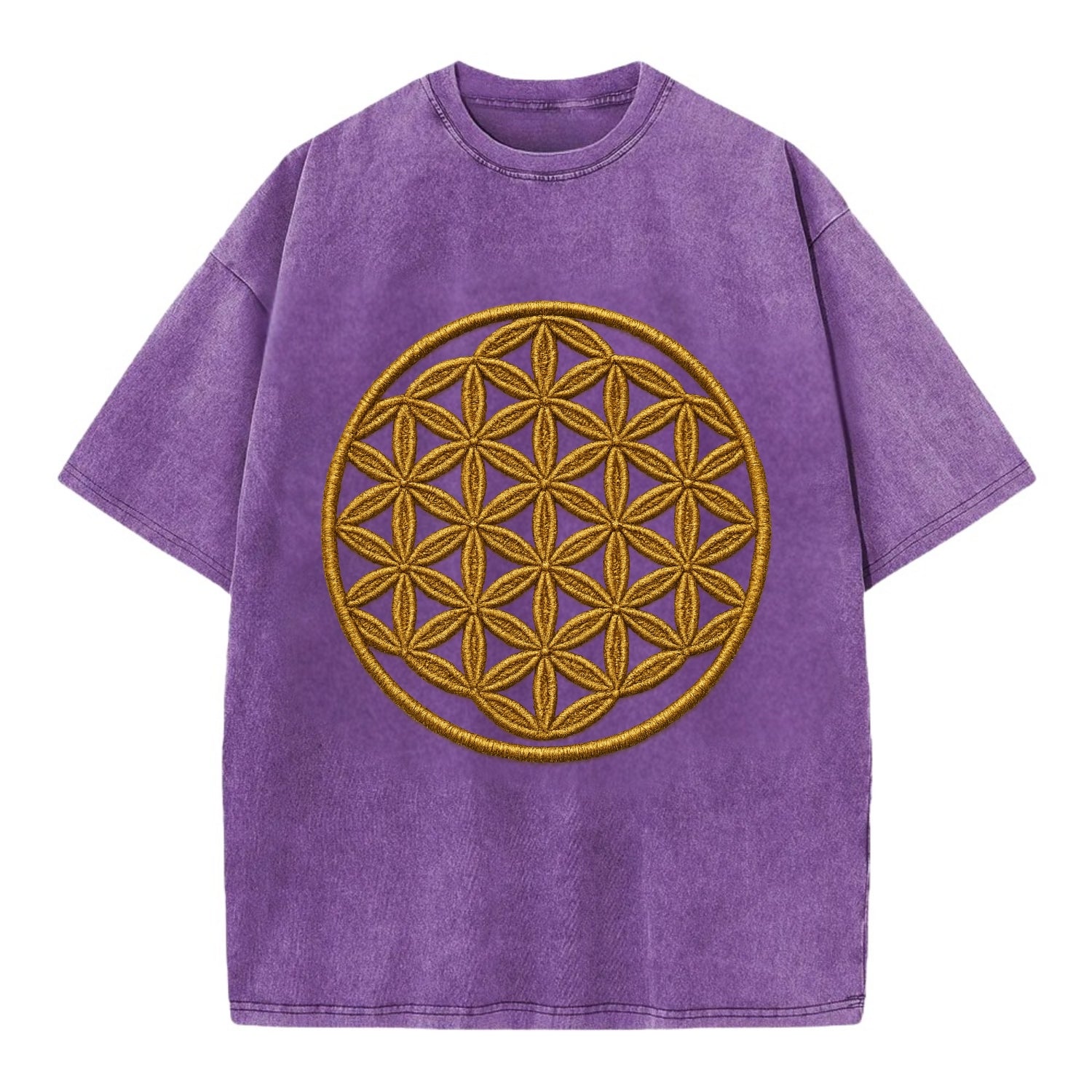 Flower of Life  - Vintage T-shirt - Purple