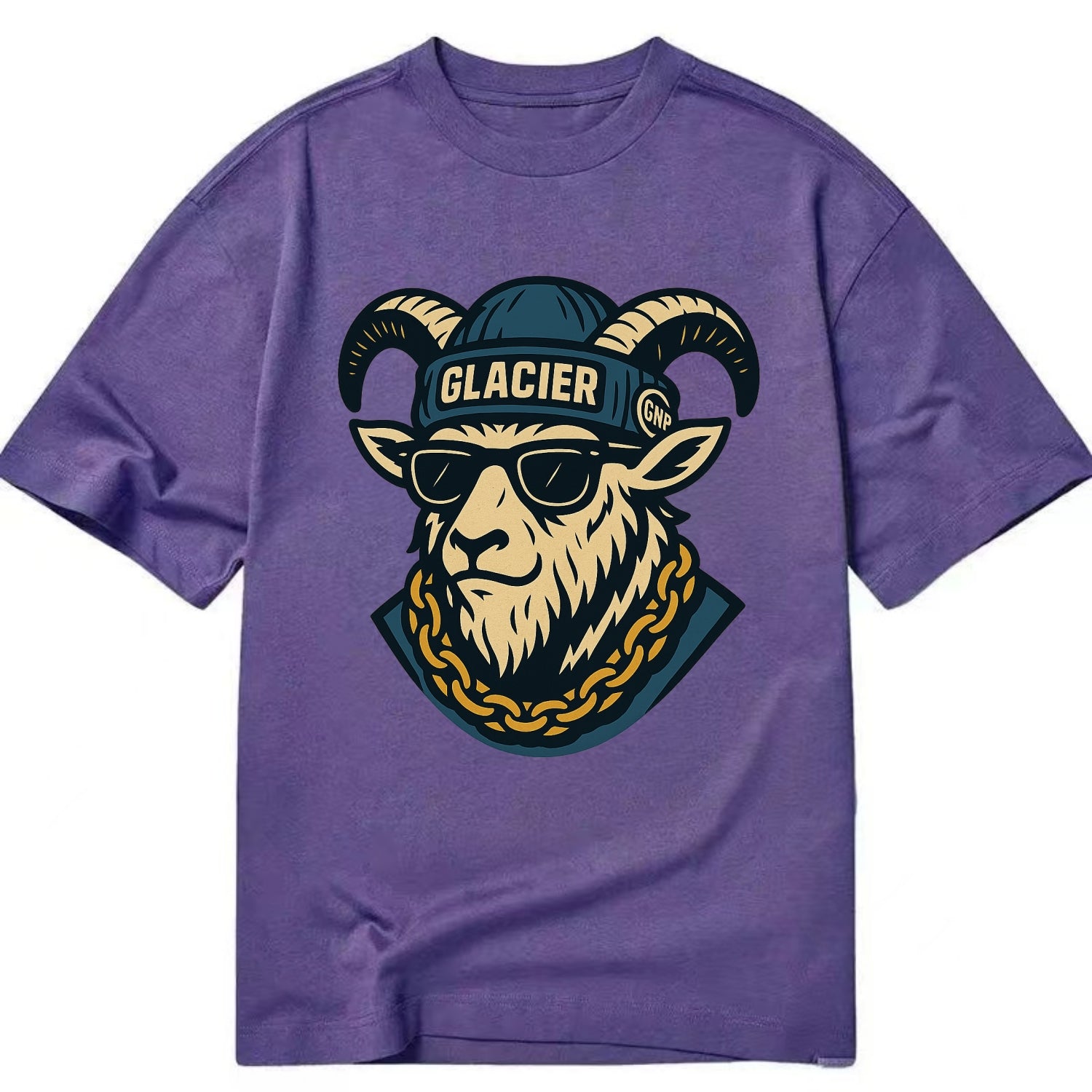 Glacier Mountain Goat - Classic T-shirt - Purple