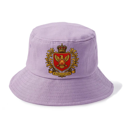 Kyrgyzstan Heritage Badge  - Bucket Hat - Purple