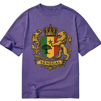 Senegal Lion Emblem  - Classic T-shirt - Purple