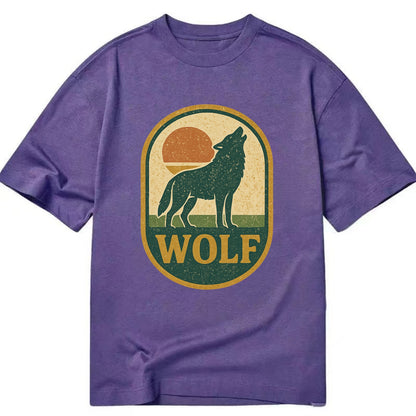 Carbon Fiber Wolf  - Classic T-shirt - Purple