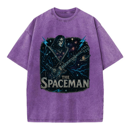 Spaceman Constellation - Vintage T-shirt - Purple