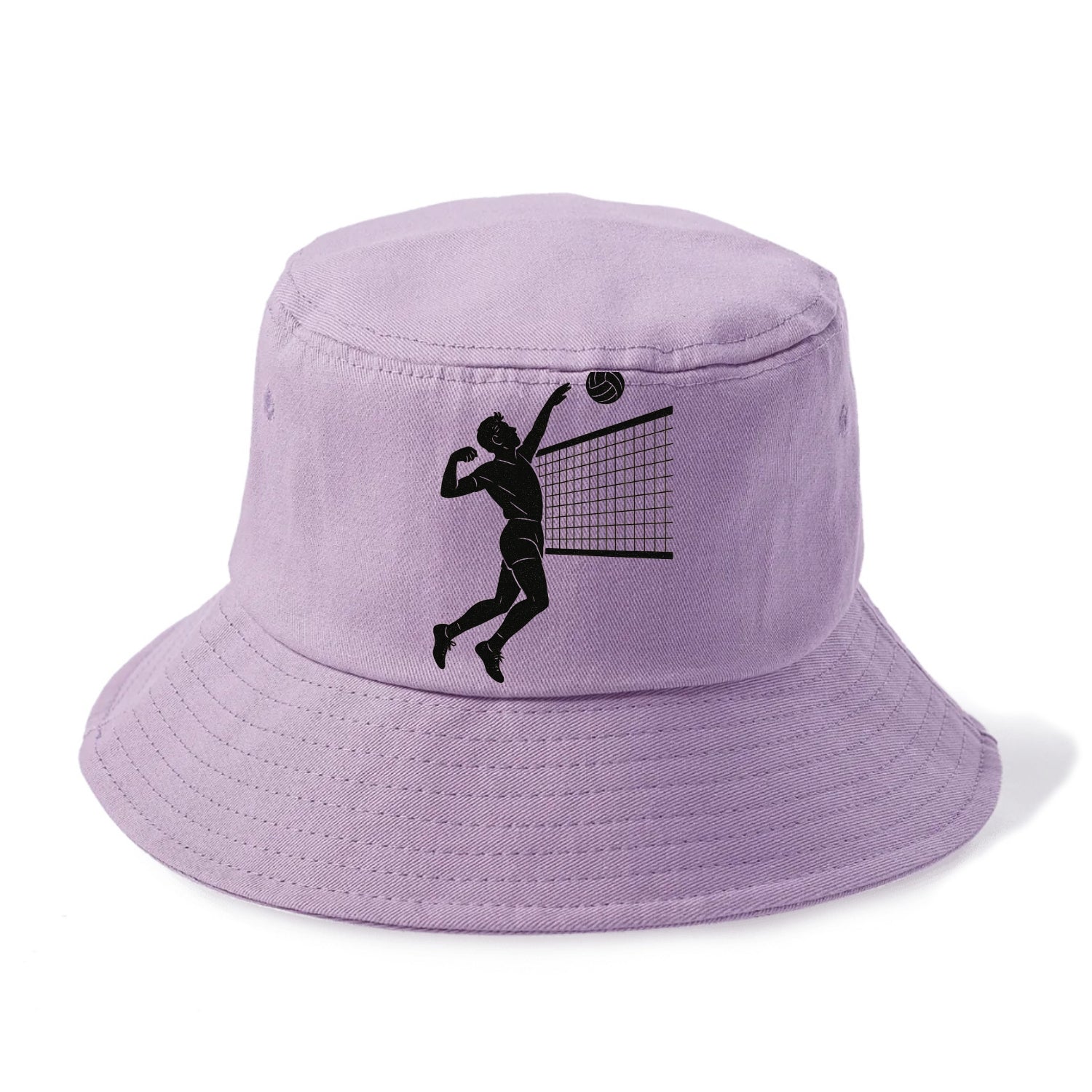 Volleyball player spiking at the net - Bucket Hat - Purple