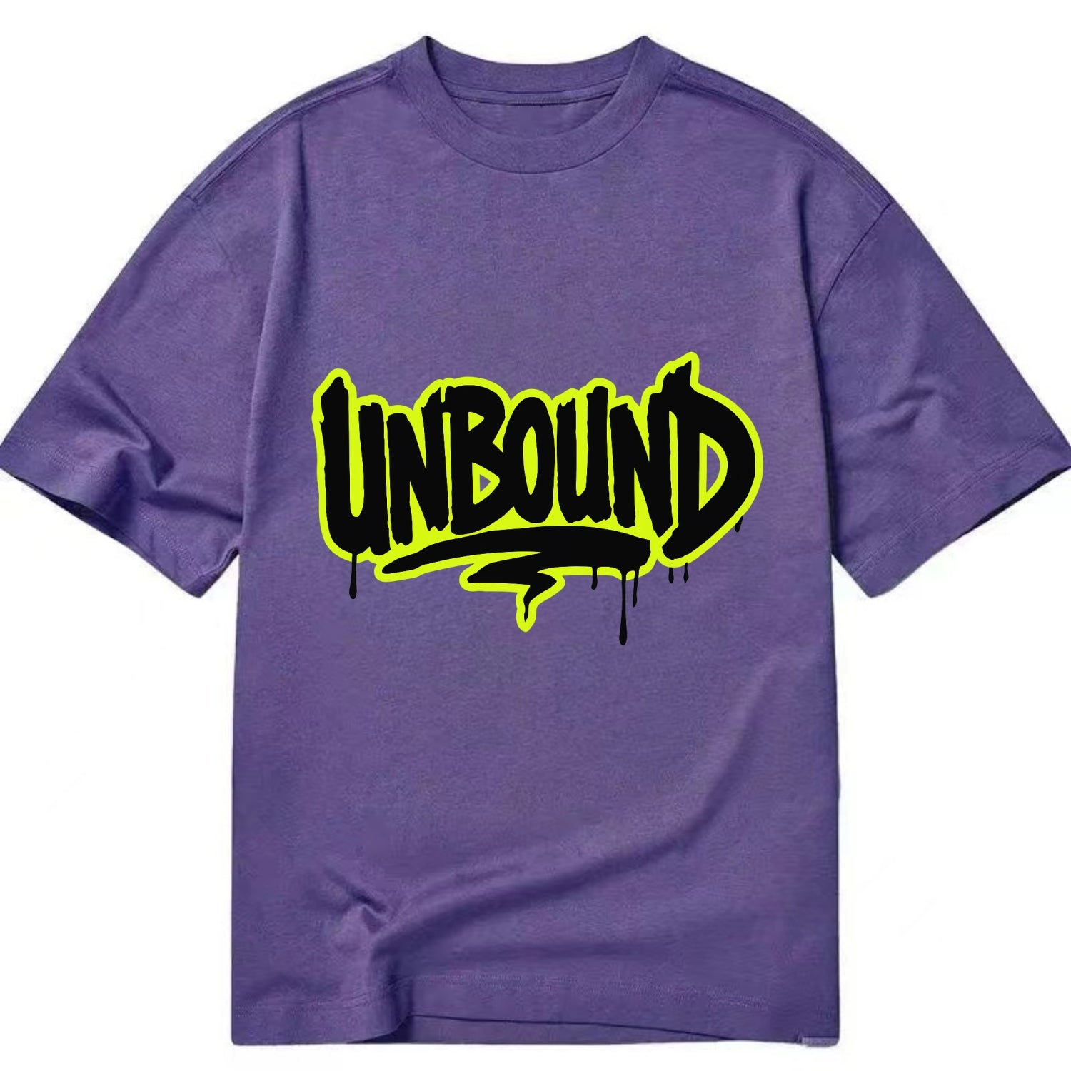 Bold typography design - "UNBOUND" - without limits, free from constraints - Classic T-shirt - Purple