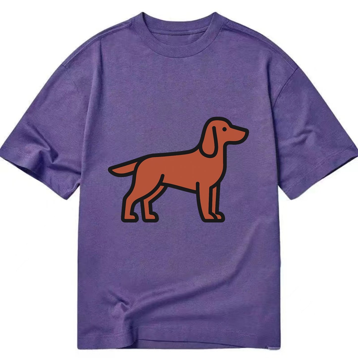 Irish Setter - Red/chestnut flat side profile - Classic T-shirt - Purple