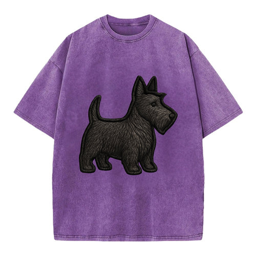 Scottish Terrier - Contemporary scottie - Vintage T-shirt