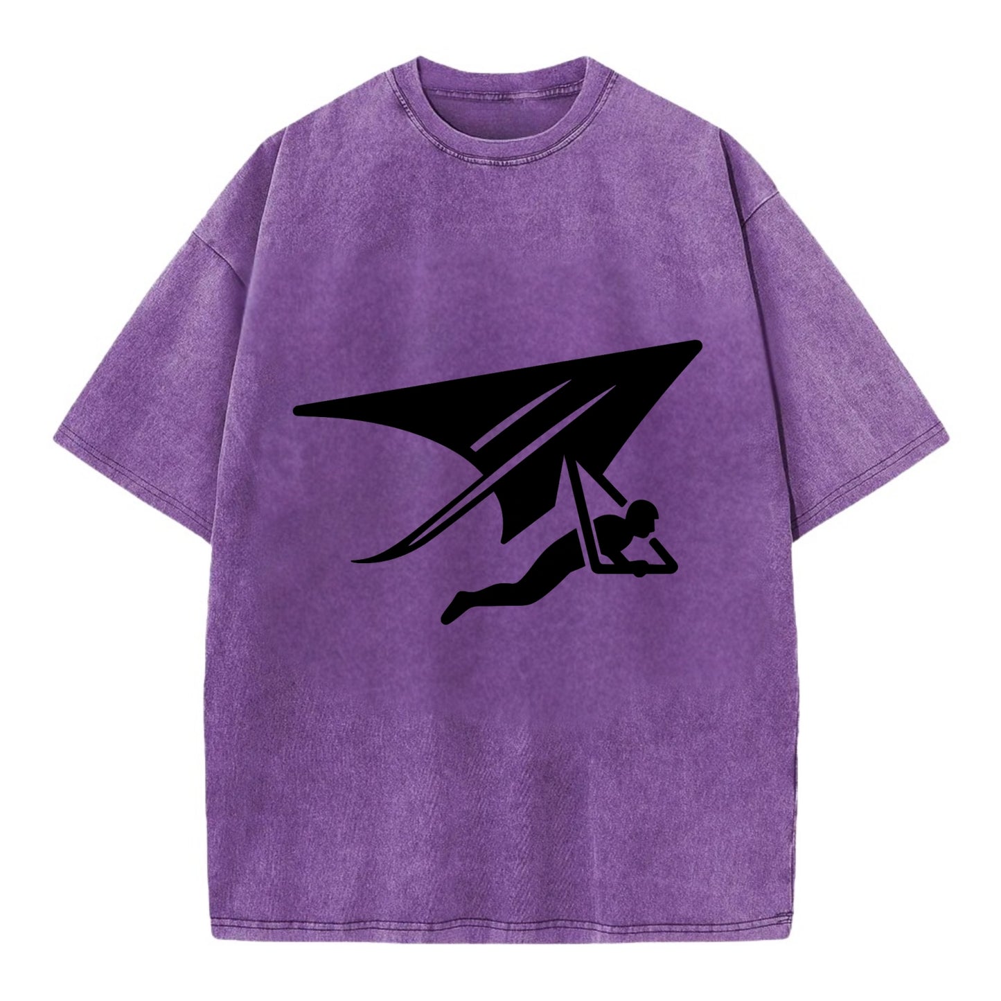 Hang glider soaring - Vintage T-shirt - Purple