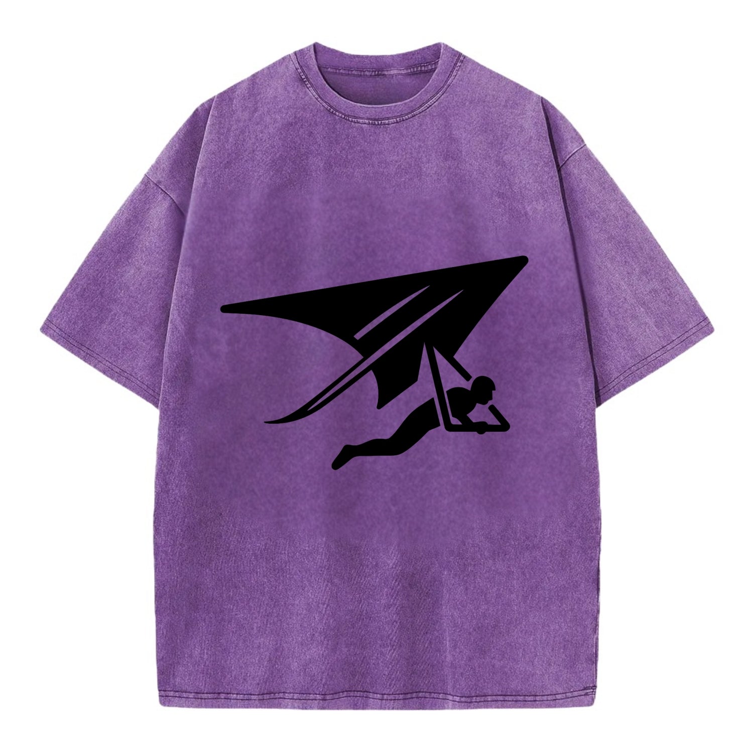 Hang glider soaring - Vintage T-shirt - Purple