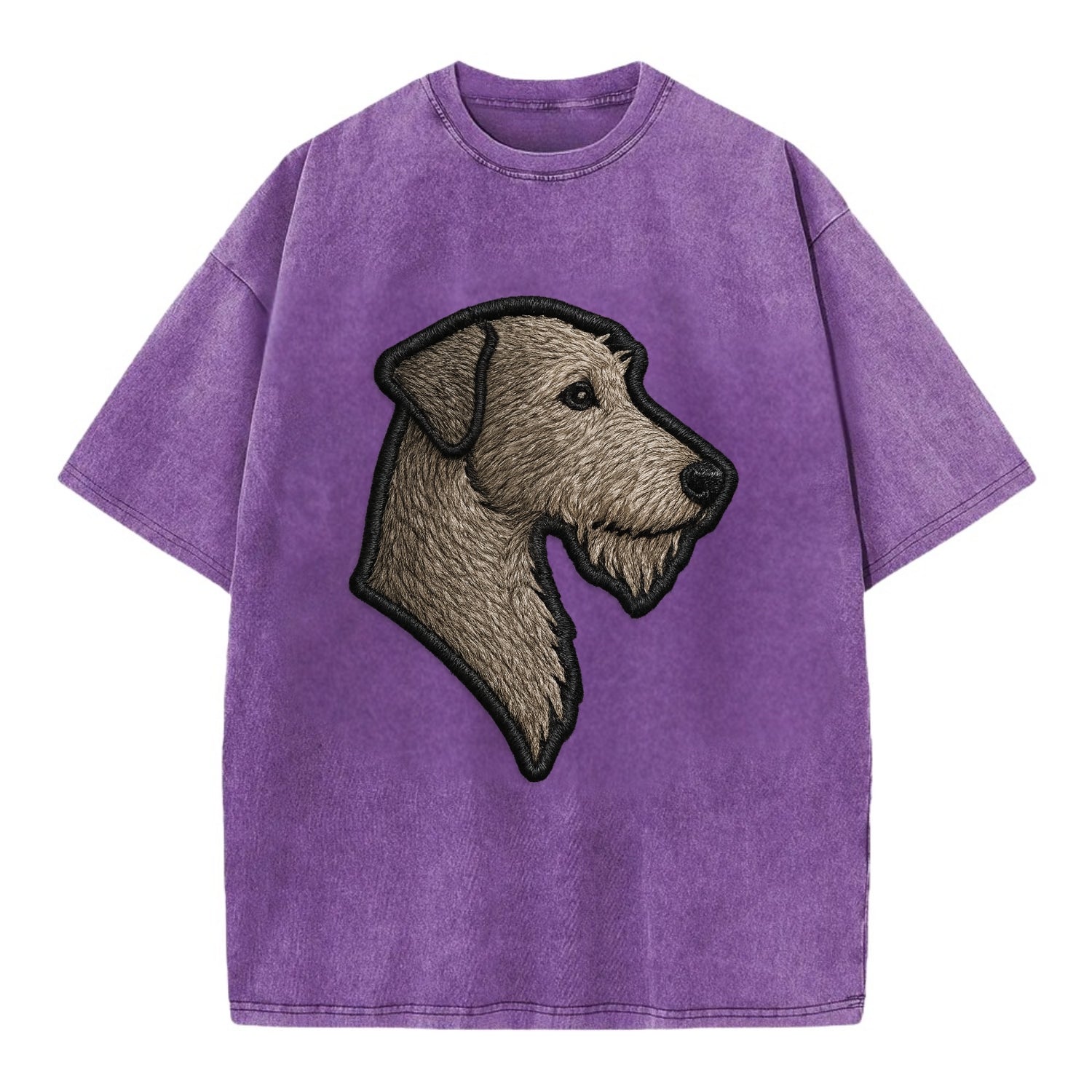 Irish Wolfhound - Modern gentle giant lo - Vintage T-shirt - Purple