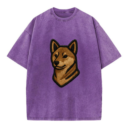 Shikoku - Trendy Japanese hunter design - Vintage T-shirt - Purple