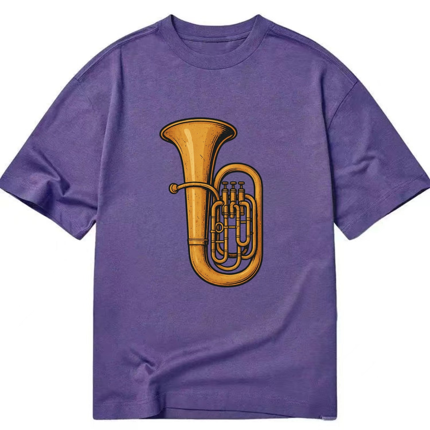 Tuba with large brass bell - Classic T-shirt - Purple