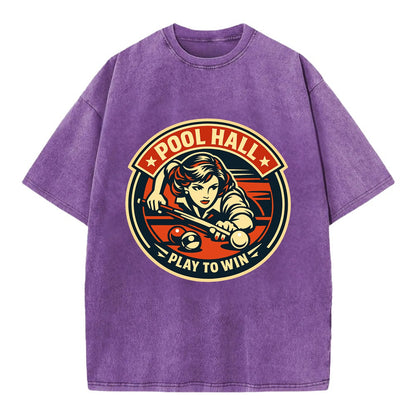Cue Queen Emblem - Vintage T-shirt - Purple