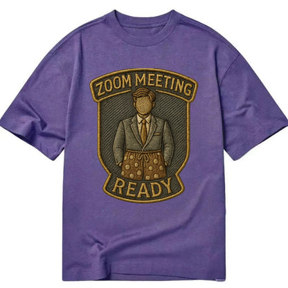 Zoom Meeting Ready  - Classic T-shirt - Purple