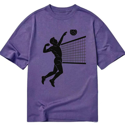 Volleyball player spiking at the net - Classic T-shirt