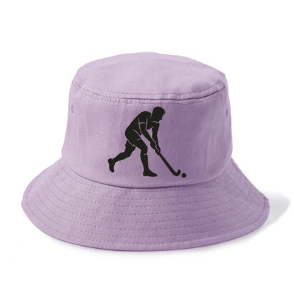 Field hockey player striking the ball - Bucket Hat - Purple