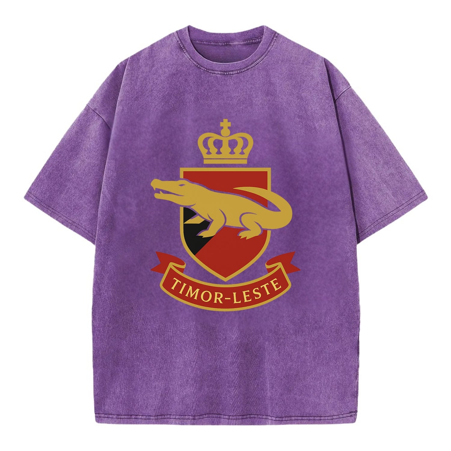 Timor-Leste Royal Logo  - Vintage T-shirt - Purple