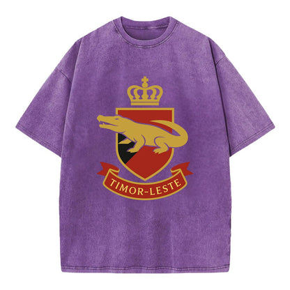 Timor-Leste Royal Logo  - Vintage T-shirt - Purple