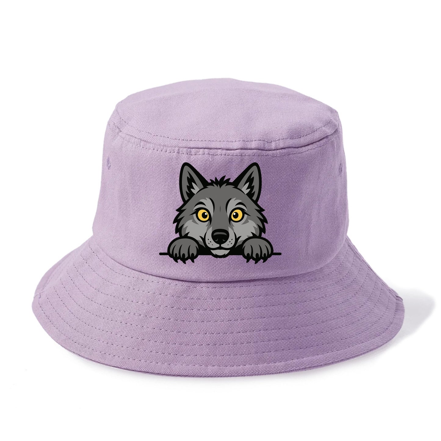 Wolf  - Bucket Hat - Purple