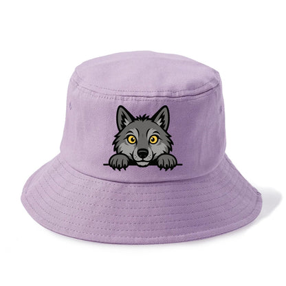 Wolf  - Bucket Hat - Purple
