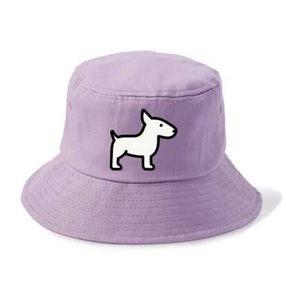 Bull Terrier - White egg-shaped head flat side profile - Bucket Hat - Purple