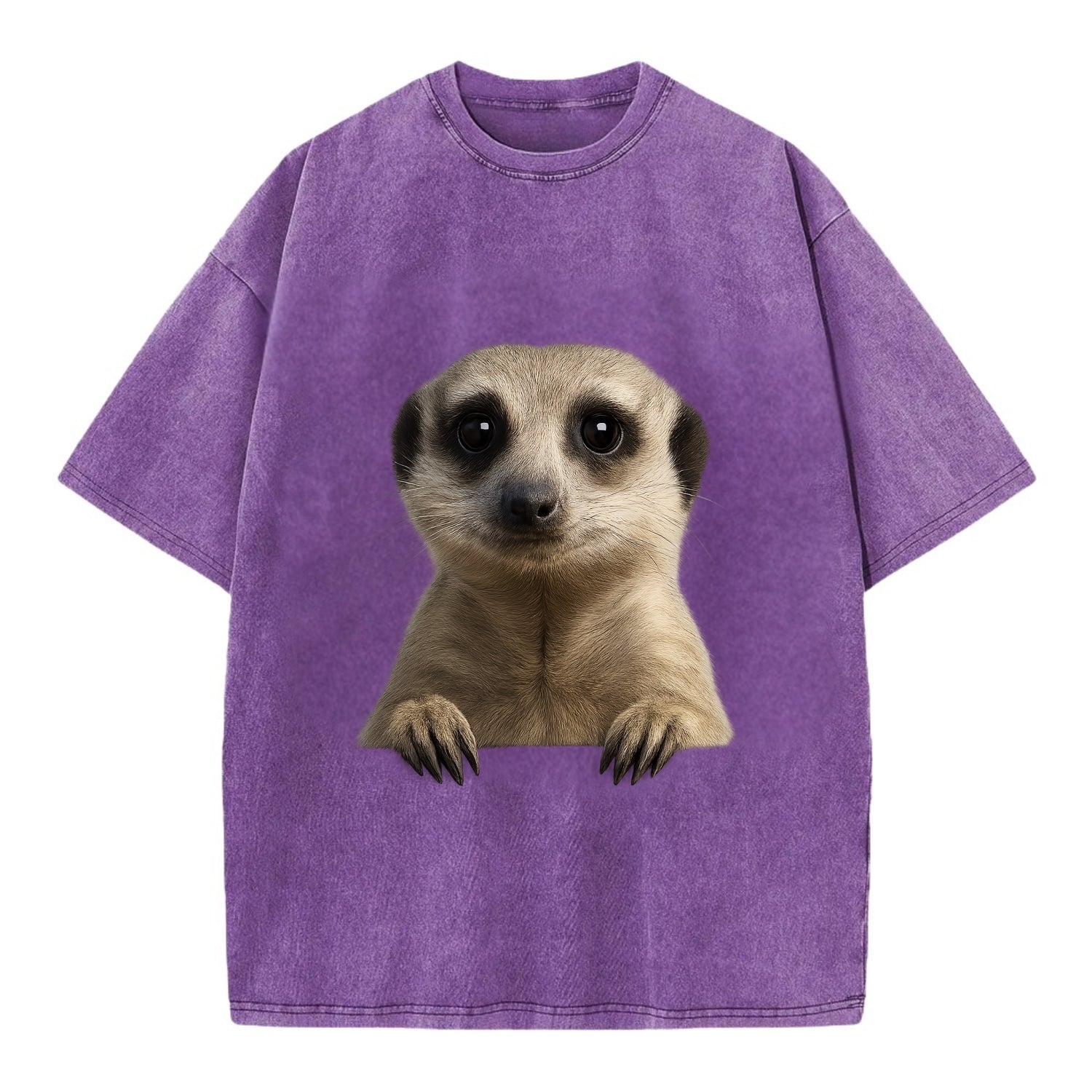 Meerkat  - Vintage T-shirt - Purple