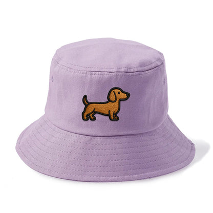 Dachshund - Modern elongated silhouette - Bucket Hat - Purple