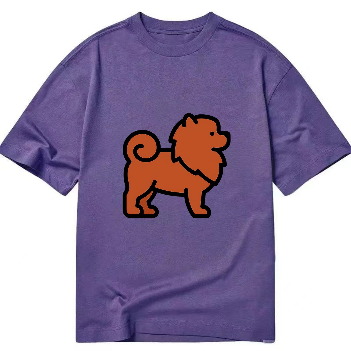 Chow Chow - Red fluffy flat side profile - Classic T-shirt - Purple