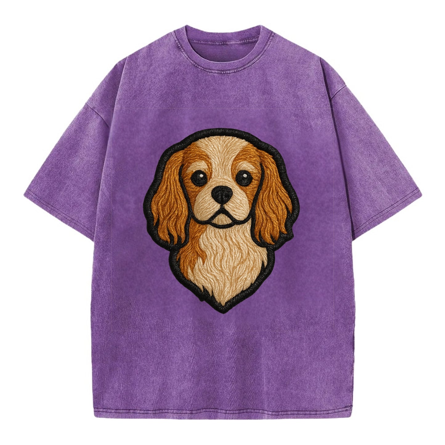 Cavalier King Charles Spaniel - Modern g - Vintage T-shirt - Purple