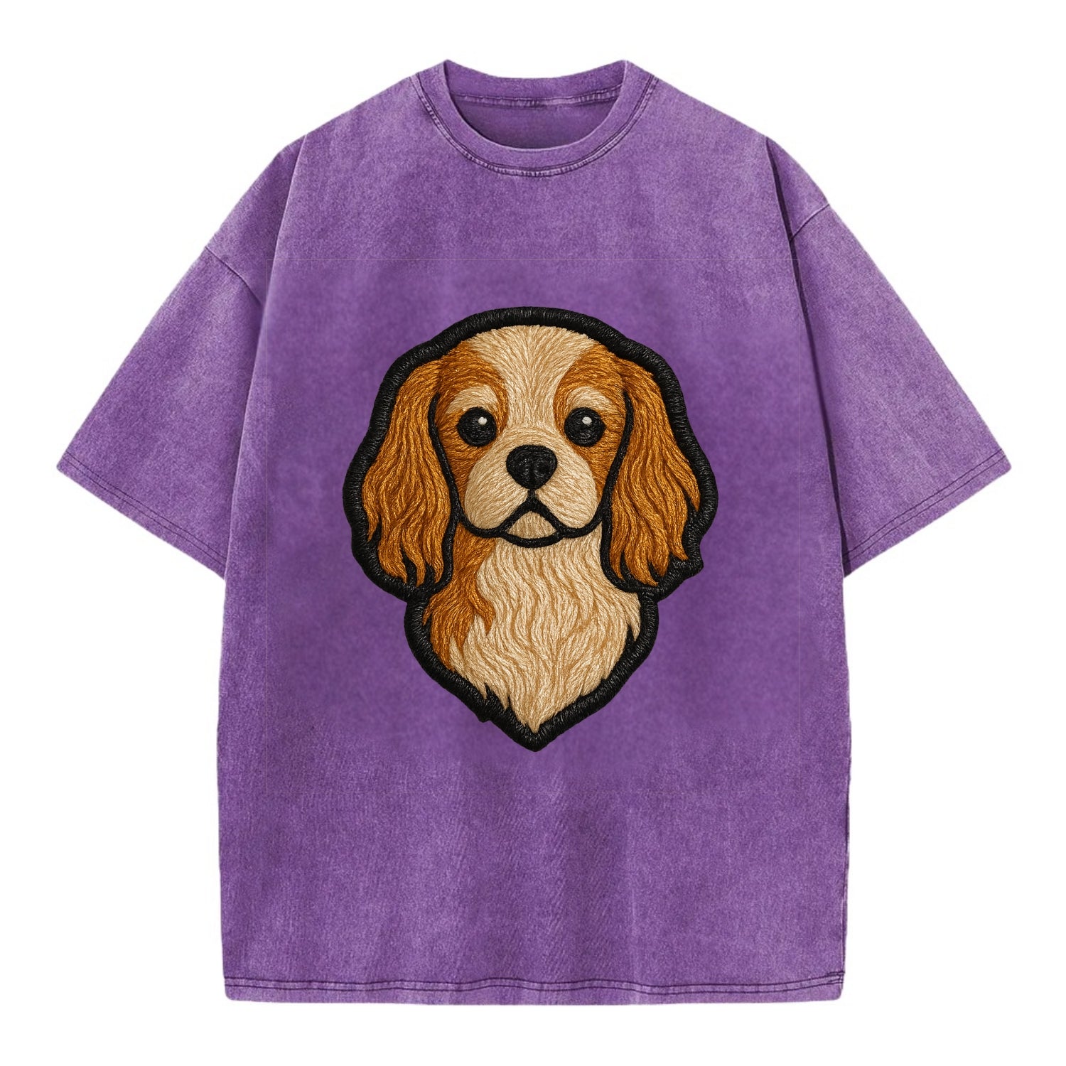Cavalier King Charles Spaniel - Modern g - Vintage T-shirt - Purple